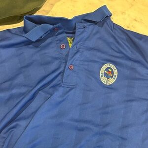 Bathpage Black State Park Golf Course Blue Polo Shirt - Large L